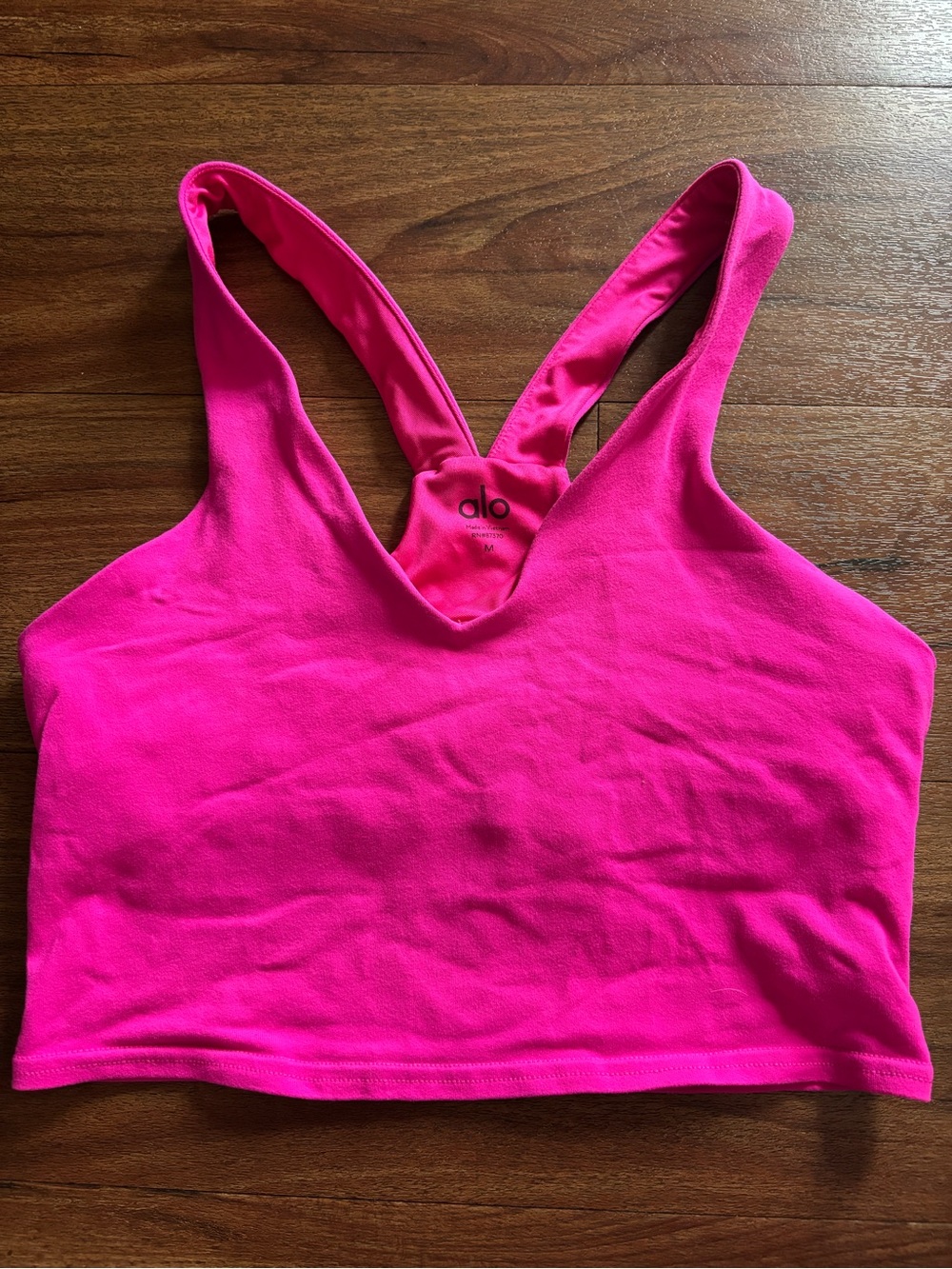 ALO Yoga Hot Pink Cropped Sports Tank